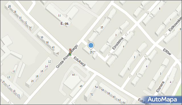 Tychy, Edukacji, 15, mapa Tychów
