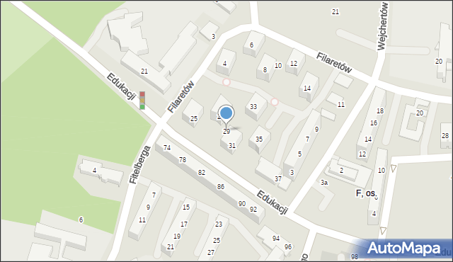 Tychy, Edukacji, 29, mapa Tychów