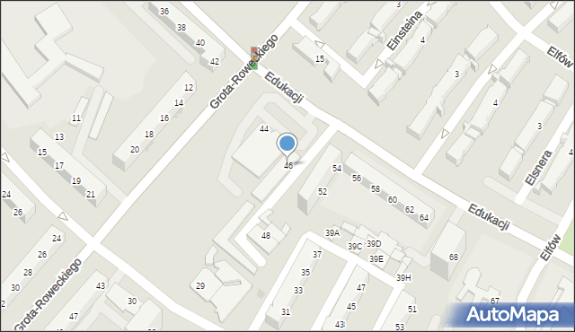 Tychy, Edukacji, 46, mapa Tychów