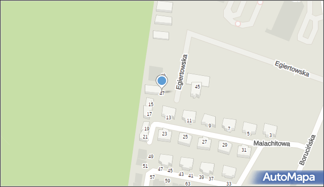 Gdańsk, Egiertowska, 47, mapa Gdańska