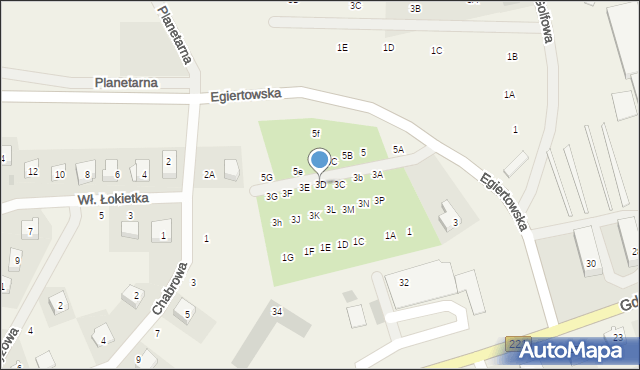 Przywidz, Egiertowska, 3D, mapa Przywidz