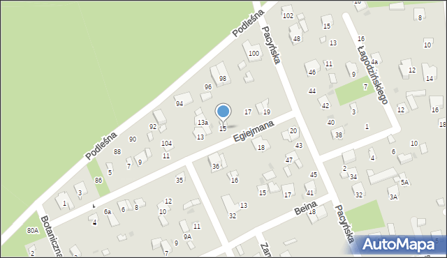 Radom, Egiejmana Bolesława, 15, mapa Radomia