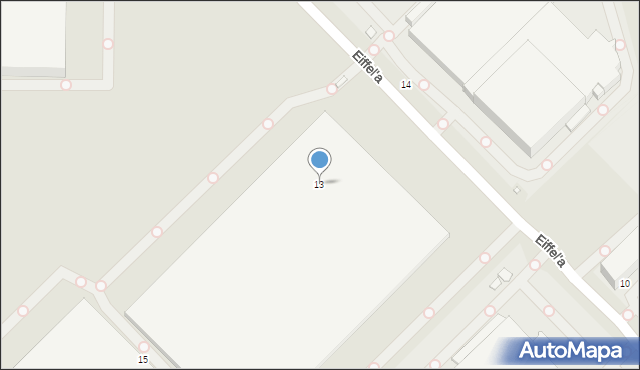 Gliwice, Eiffel'a Gustawa, 13, mapa Gliwic