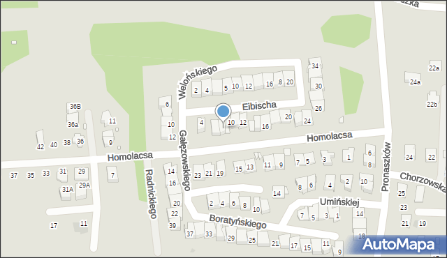 Kraków, Eibischa Eugeniusza, 8, mapa Krakowa