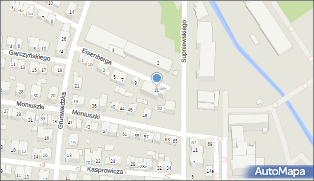 Kraków, Eisenberga Filipa, 11, mapa Krakowa