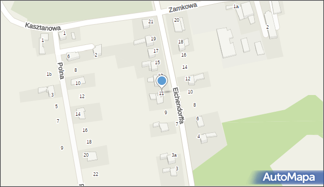 Łubowice, Eichendorffa, 11, mapa Łubowice