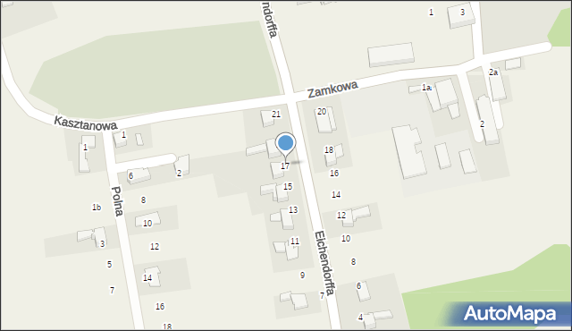 Łubowice, Eichendorffa, 17, mapa Łubowice