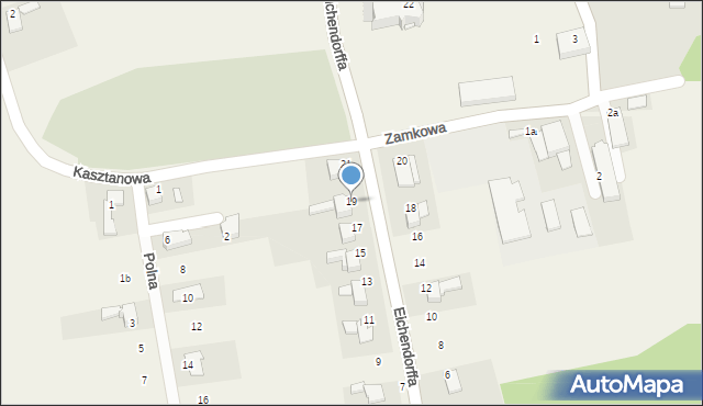 Łubowice, Eichendorffa, 19, mapa Łubowice