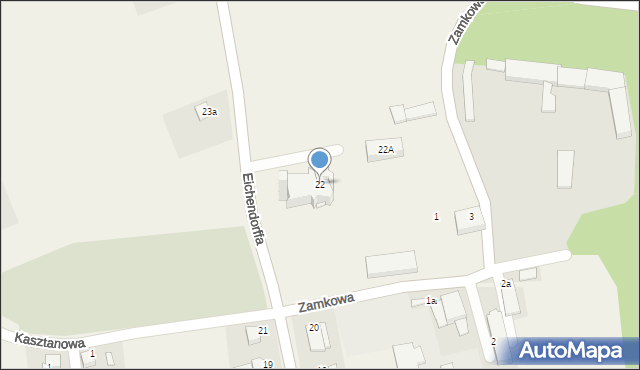 Łubowice, Eichendorffa, 22, mapa Łubowice