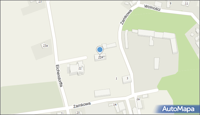 Łubowice, Eichendorffa, 22A, mapa Łubowice