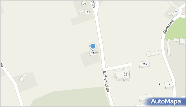 Łubowice, Eichendorffa, 23a, mapa Łubowice