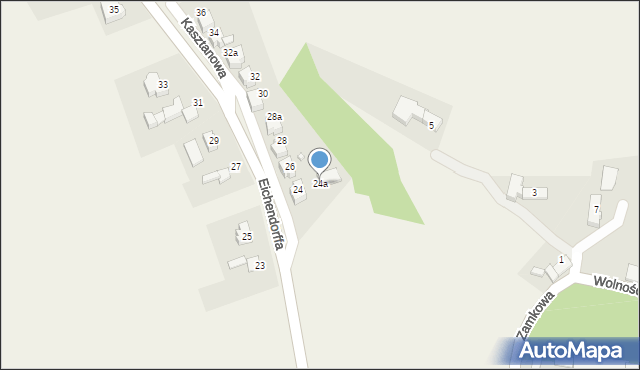 Łubowice, Eichendorffa, 24a, mapa Łubowice