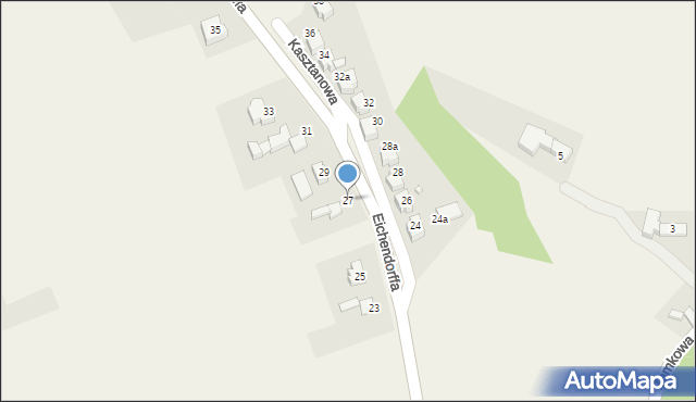 Łubowice, Eichendorffa, 27, mapa Łubowice