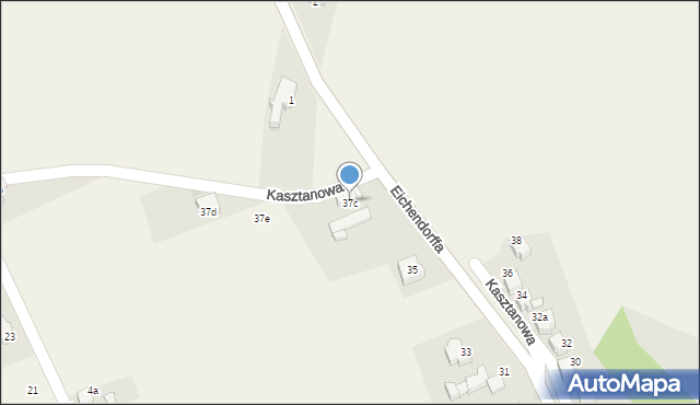 Łubowice, Eichendorffa, 37c, mapa Łubowice