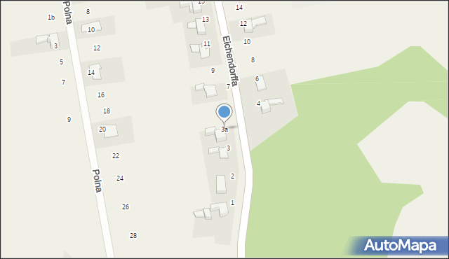 Łubowice, Eichendorffa, 3a, mapa Łubowice