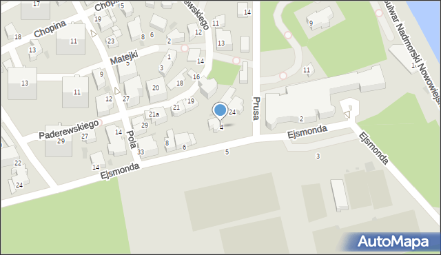 Gdynia, Ejsmonda Juliana, 4, mapa Gdyni