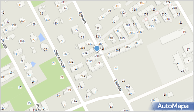 Kobyłka, Ejtnera, 21E, mapa Kobyłka