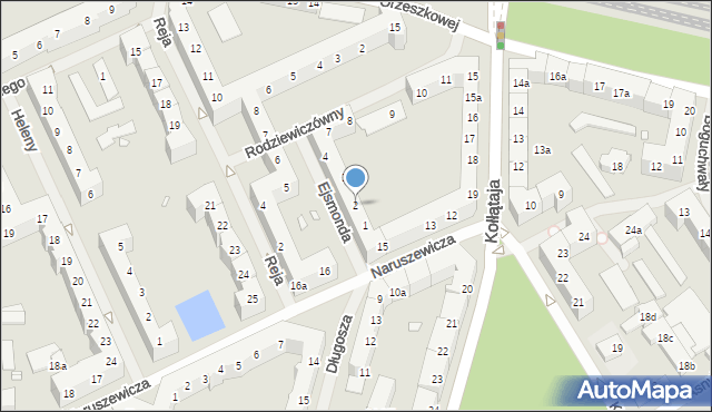 Szczecin, Ejsmonda Juliana, 2, mapa Szczecina