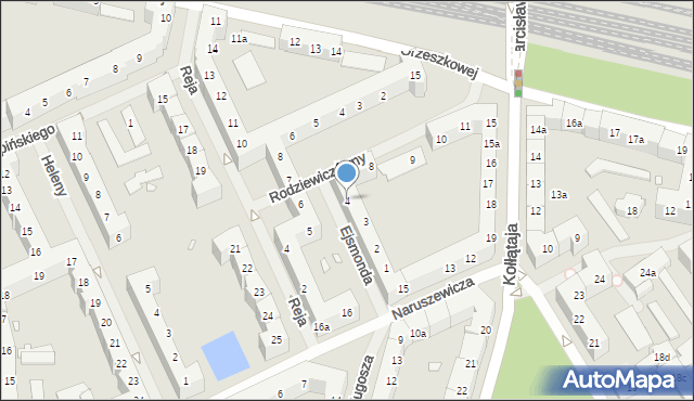 Szczecin, Ejsmonda Juliana, 4, mapa Szczecina