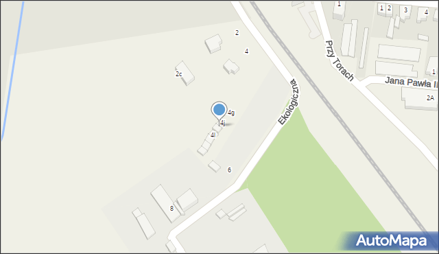 Baranów, Ekologiczna, 4d, mapa Baranów