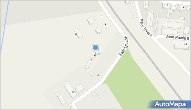 Baranów, Ekologiczna, 4j, mapa Baranów