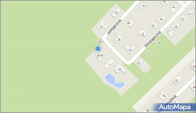 Chotomów, Ekologiczna, 27, mapa Chotomów