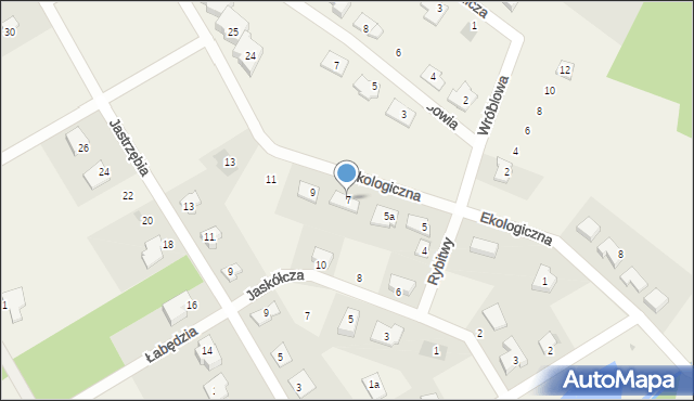 Chruściele, Ekologiczna, 7, mapa Chruściele