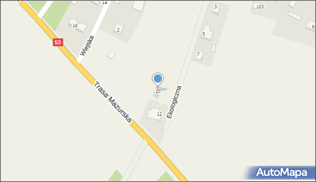 Kadzidło, Ekologiczna, 10, mapa Kadzidło