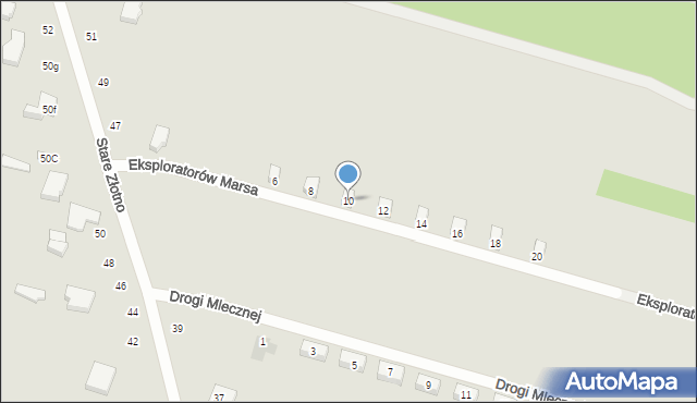 Łódź, Eksploratorów Marsa, 10, mapa Łodzi