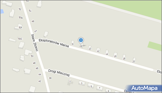 Łódź, Eksploratorów Marsa, 8, mapa Łodzi