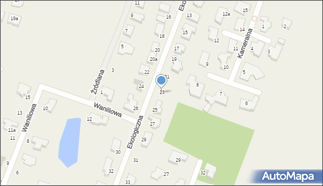 Mierzyn, Ekologiczna, 23, mapa Mierzyn