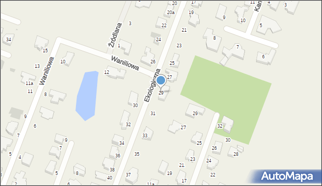 Mierzyn, Ekologiczna, 29, mapa Mierzyn