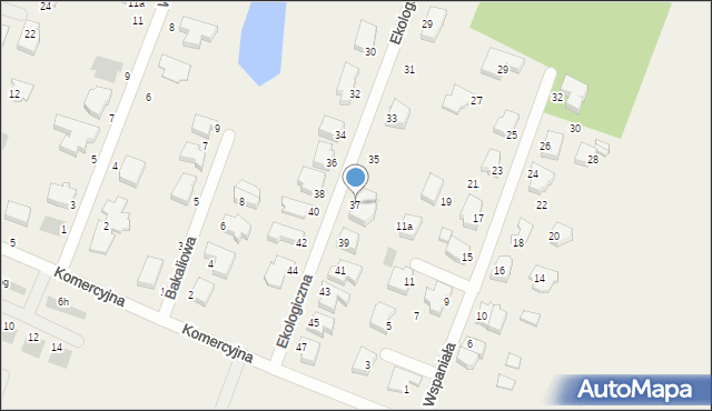 Mierzyn, Ekologiczna, 37, mapa Mierzyn