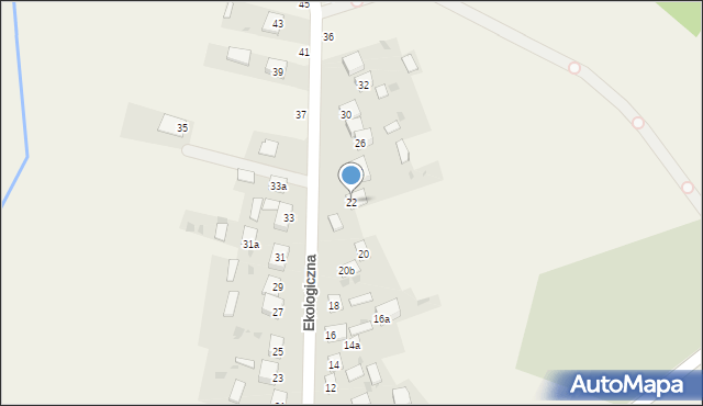 Mniów, Ekologiczna, 22, mapa Mniów