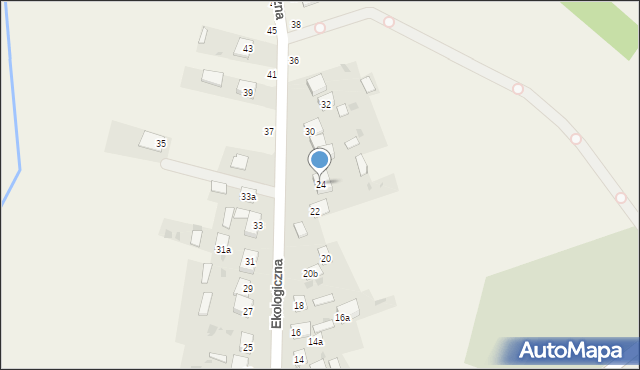 Mniów, Ekologiczna, 24, mapa Mniów