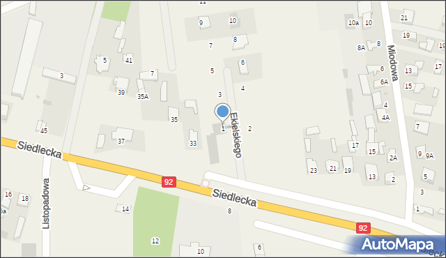 Nowe Iganie, Ekielskiego Aleksandra, kpt., 1, mapa Nowe Iganie