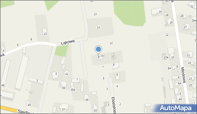 Nowe Iganie, Ekielskiego Aleksandra, kpt., 9, mapa Nowe Iganie