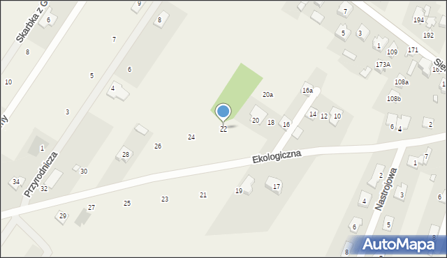 Sieraków, Ekologiczna, 22, mapa Sieraków