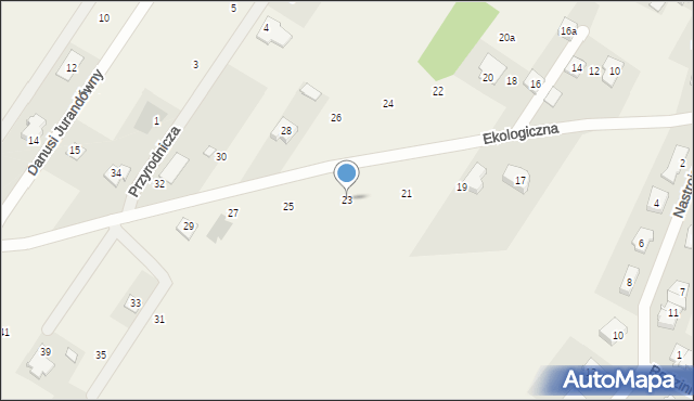 Sieraków, Ekologiczna, 23, mapa Sieraków
