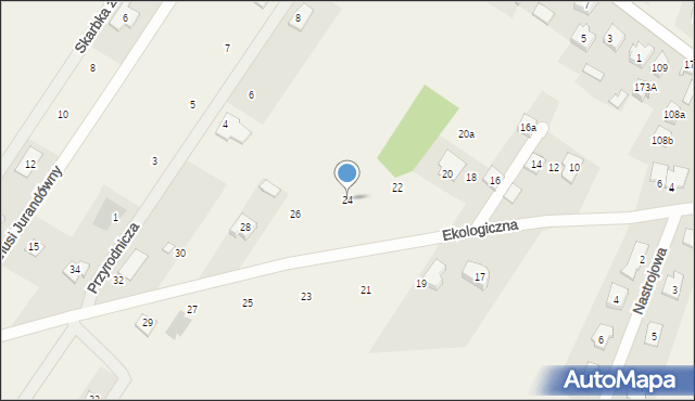 Sieraków, Ekologiczna, 24, mapa Sieraków