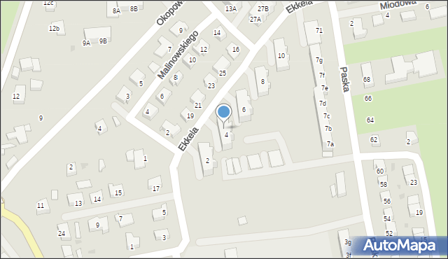 Sulęcin, Ekkela Dikusa, 4a, mapa Sulęcin