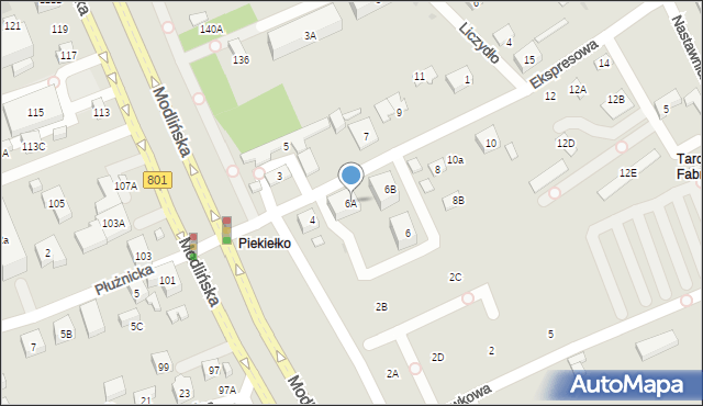 Warszawa, Ekspresowa, 6A, mapa Warszawy