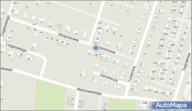 Wrocław, Ekspresowa, 18, mapa Wrocławia