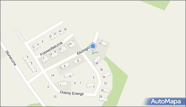 Żołędowo, Ekologiczna, 10, mapa Żołędowo