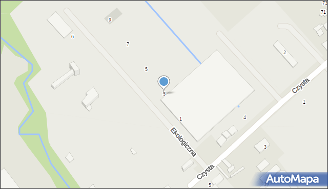 Żyrardów, Ekologiczna, 3, mapa Żyrardów