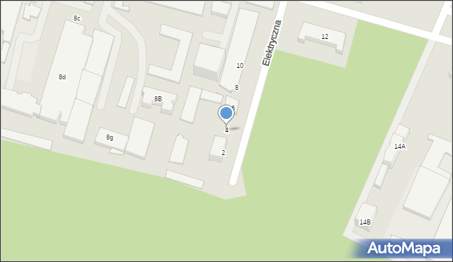 Augustów, Elektryczna, 4, mapa Augustów