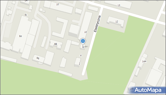 Augustów, Elektryczna, 6, mapa Augustów
