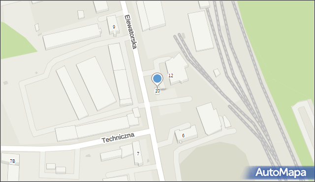 Białystok, Elewatorska, 10, mapa Białegostoku