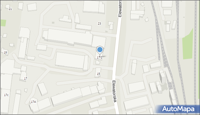 Białystok, Elewatorska, 17/1, mapa Białegostoku