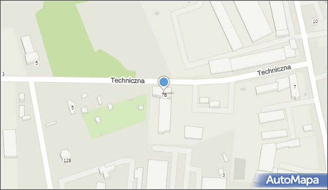 Białystok, Elewatorska, 7B, mapa Białegostoku